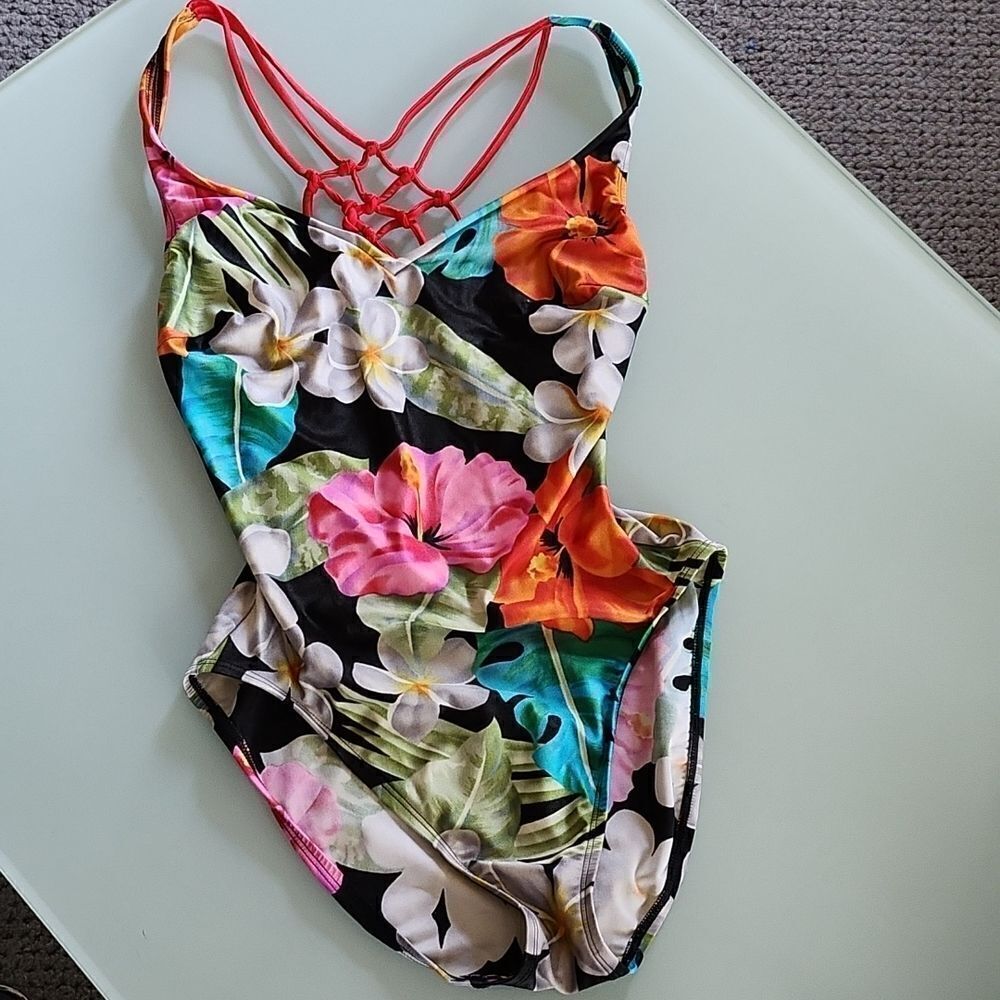 Baja Blue One Piece Tropical Resort Wear‎ Vibes Swim Suit Dize 8
